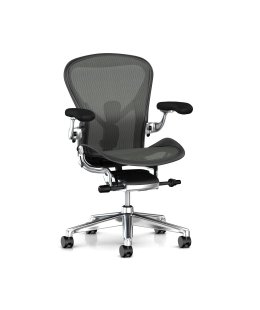 Fauteuil AERON Remastered Taille A Graphite/alu poli - Herman MILLER