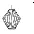 Lampe Bubble PEAR criss cross - Herman MILLER
