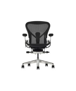Fauteuil AERON Remastered Taille B Carbon/Alu poli - Herman MILLER