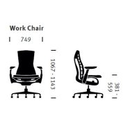 Fauteuil EMBODY Blanc/tissu Balance Carbone - Herman MILLER