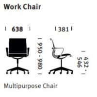 Fauteuil SETU Herman MILLER Alpine à roulettes