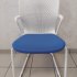 Fauteuil KEYN blanc assise bleue