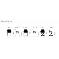 Fauteuil KEYN blanc assise bleue