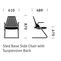 Fauteuil SAYL visiteur Herman MILLER Noir