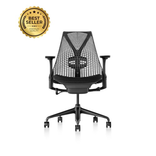 Fauteuil SAYL Herman MILLER Noir accoudoirs 4D