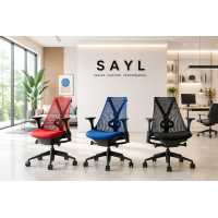 Fauteuil SAYL Herman MILLER Noir/Bleu/Rouge