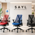 Fauteuil SAYL Herman MILLER Noir/Bleu/Rouge