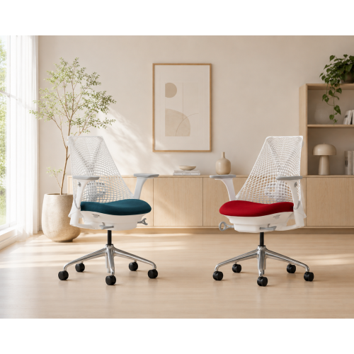 Fauteuil SAYL Herman MILLER Blanc/Jaune solano