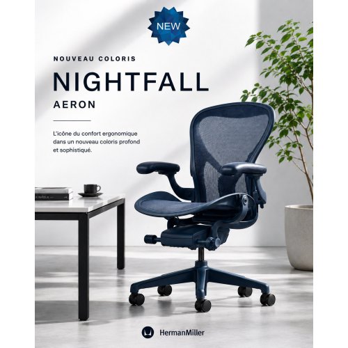 Fauteuil AERON Taille B Nightfall - Herman MILLER