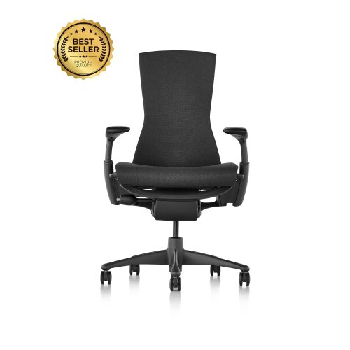 Fauteuil EMBODY Noir/tissu Rhythm Noir - Herman MILLER