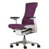 Fauteuil EMBODY Blanc/tissu Medley Mulberry - Herman MILLER