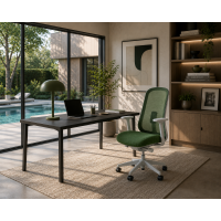 Fauteuil LINO structure minerale assise lombok & dossier green leaf - Herman MILLER