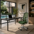 Fauteuil LINO structure minerale assise lombok & dossier green leaf - Herman MILLER