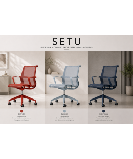 Fauteuil SETU Herman MILLER dipped in colour à roulettes
