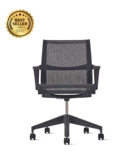 Fauteuil SETU Herman MILLER Graphite à roulettes