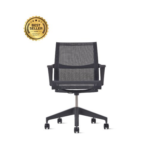 Fauteuil SETU Herman MILLER Graphite à roulettes